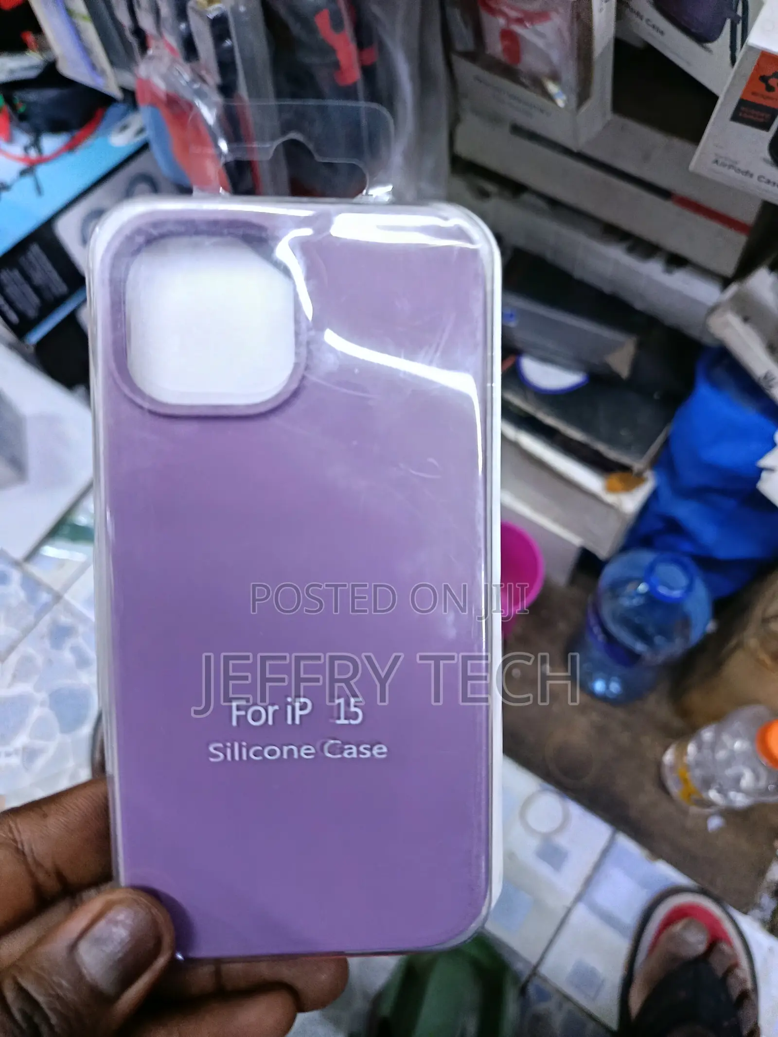 Lilac Liquid Silicone Inner Microfiber Case for iPhone 15 -Purple