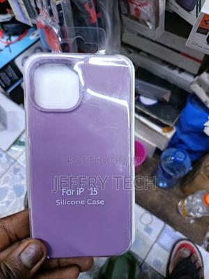 Lilac Liquid Silicone Inner Microfiber Case for iPhone 15 -Purple - thumbnail 2