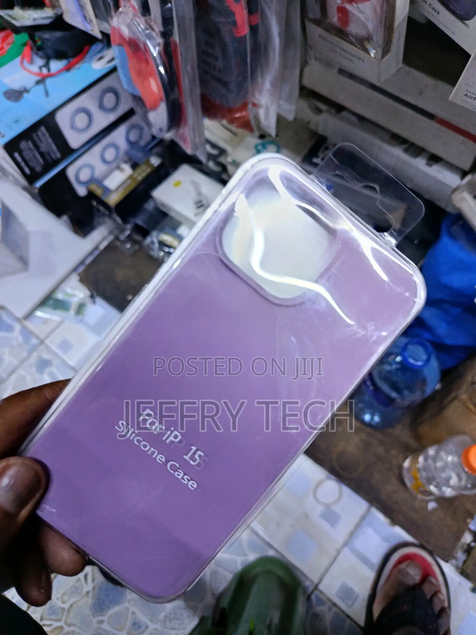 Lilac Liquid Silicone Inner Microfiber Case for iPhone 15 -Purple