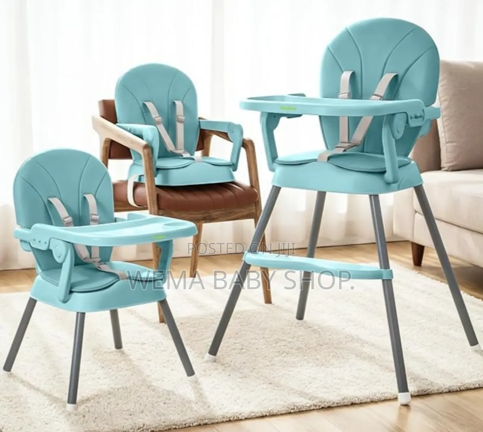 Convertible 3-in-1 Baby High Chair.