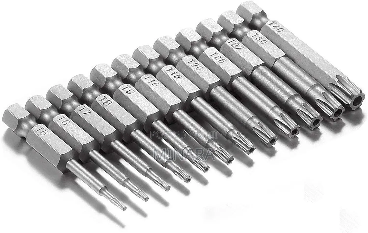 12 Pcs, Torx Drill Shank Screwdriver Bits, 50mm Security Torx T5-T40