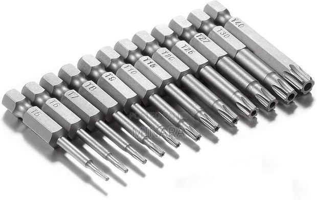 12 Pcs, Torx Drill Shank Screwdriver Bits, 50mm Security Torx T5-T40