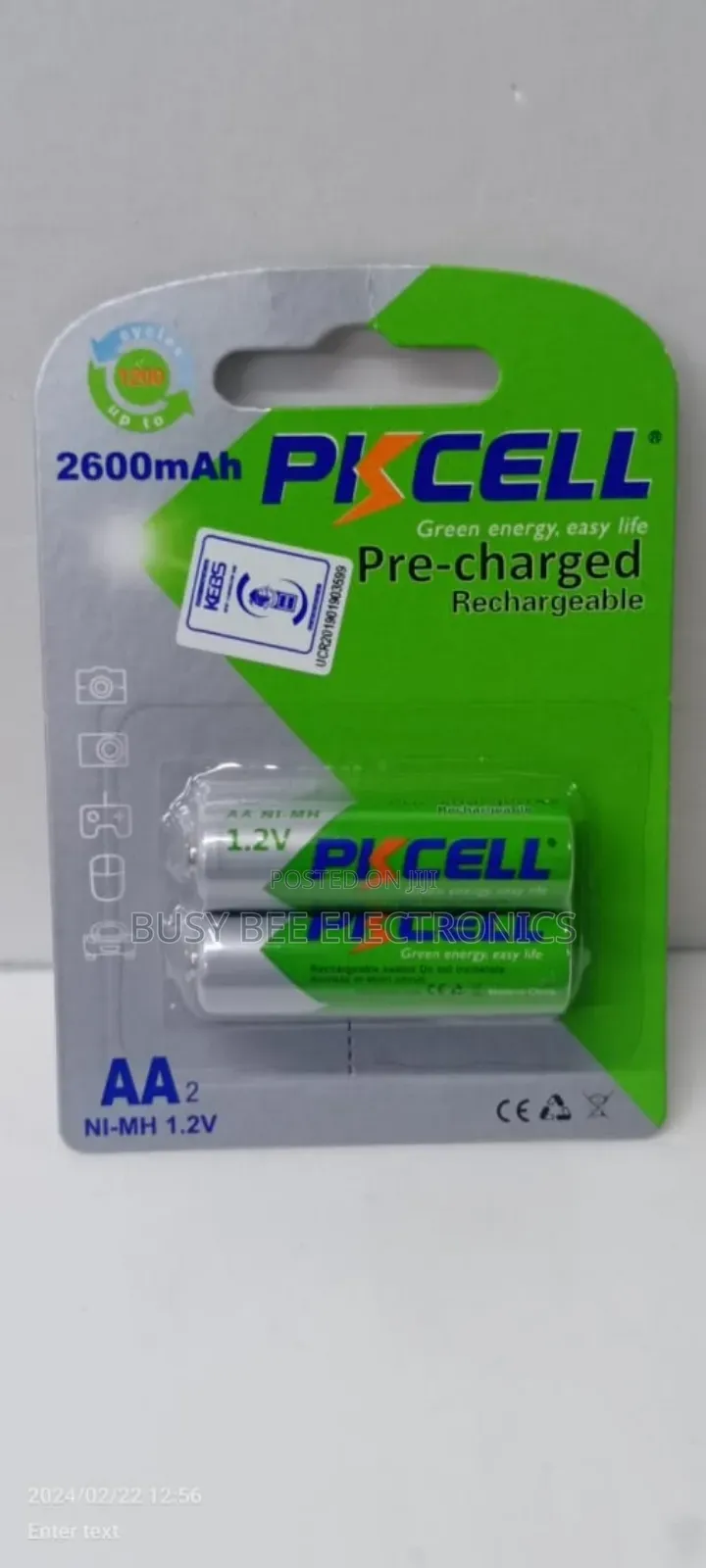 Aa 2 Pack Nimh Rechargable 2600mah