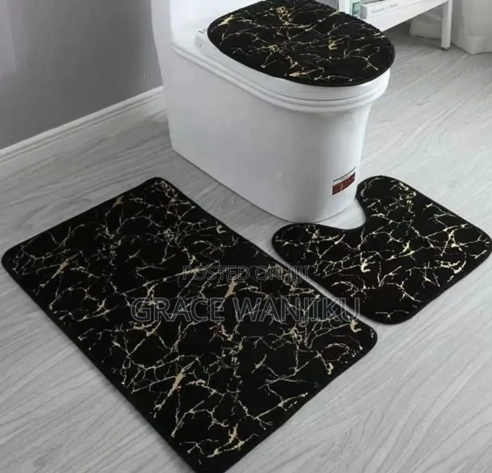 Marble Pattern 3pcs Bathroom Mats