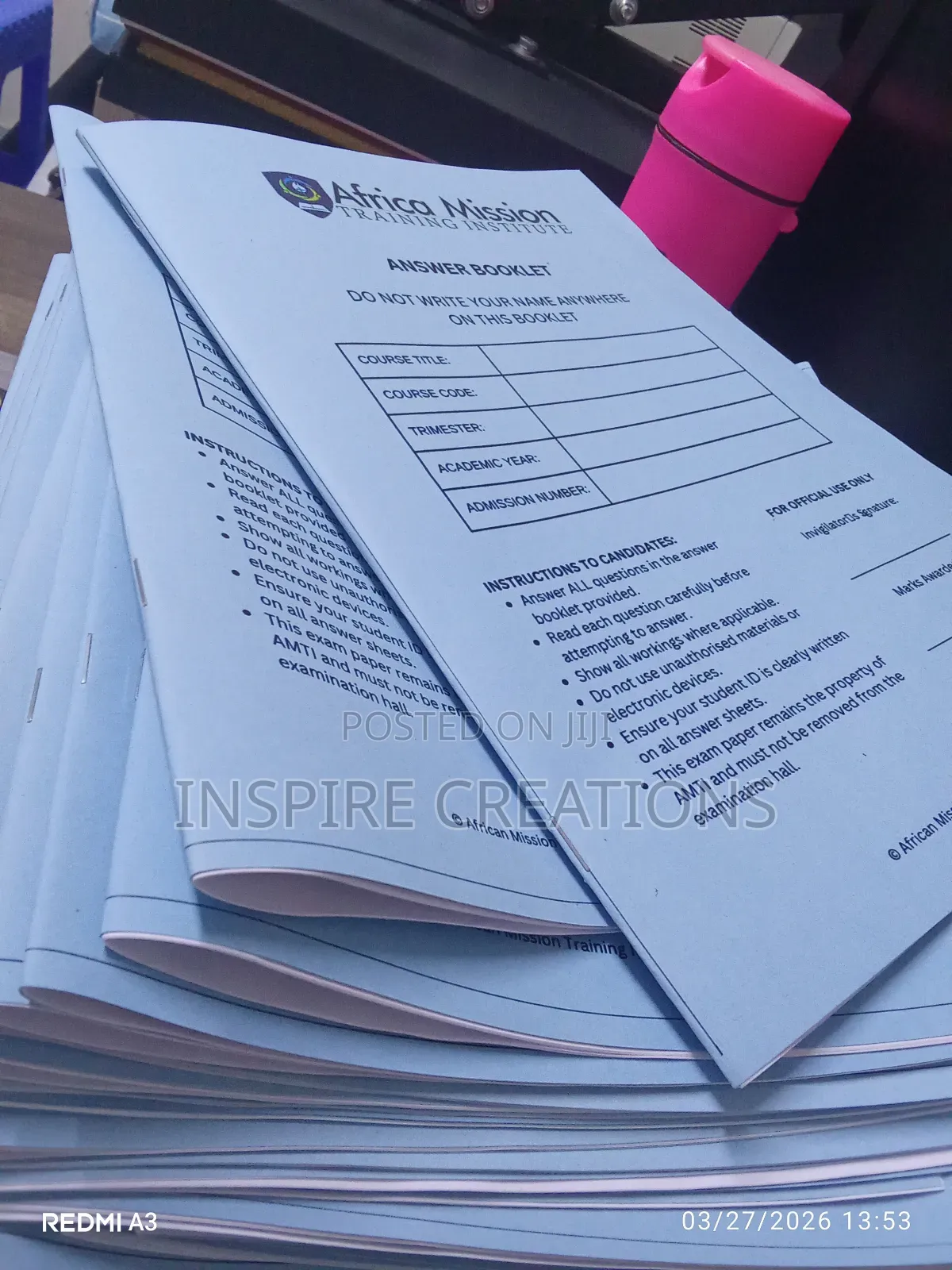 Quality Exams Printing Nicely Printed and Stapled Exams