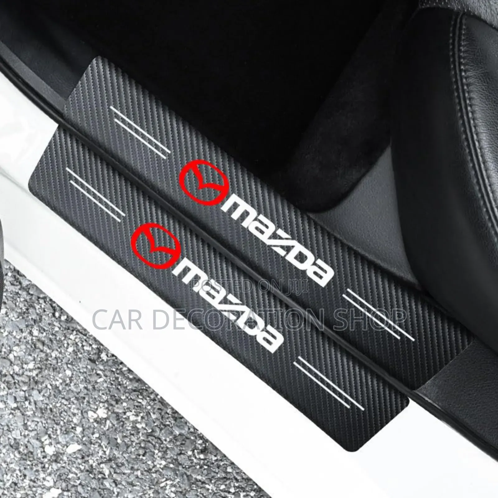 Mazda 4pcs Door Sill Antiscratch Carbon Filter BRR Stickers