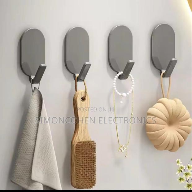 5 Piece Strong Self-Adhesive Wall Hooks - thumbnail 2