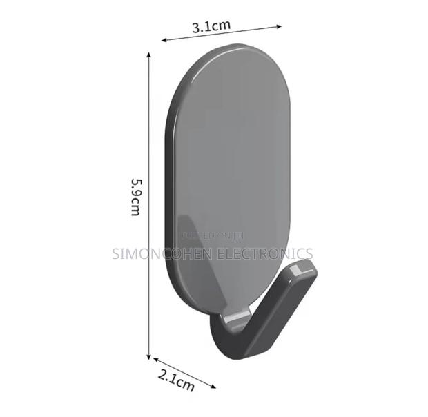 5 Piece Strong Self-Adhesive Wall Hooks - thumbnail 3