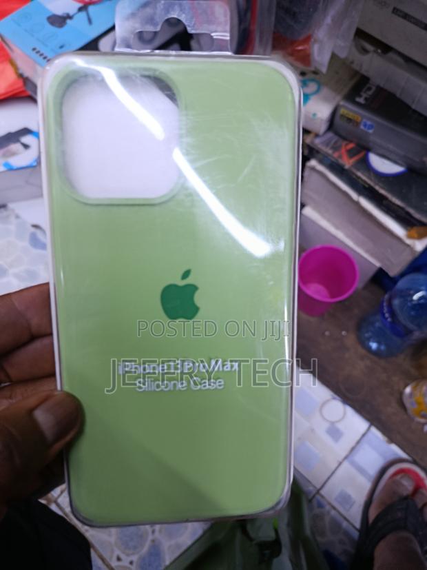 Andate iPhone 13 Pro Max Matcha Green Liquid Silicone Case With Lining - main view