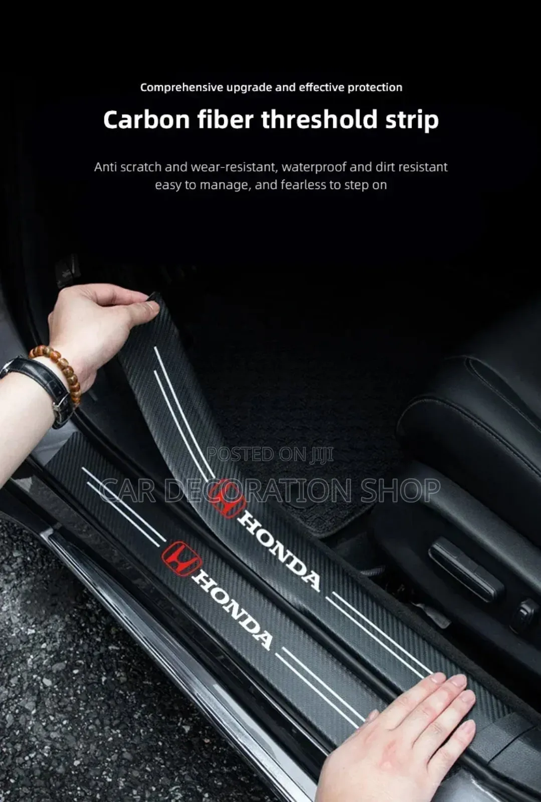 Honda Door Side Step Sill Strip Carbon Fiber