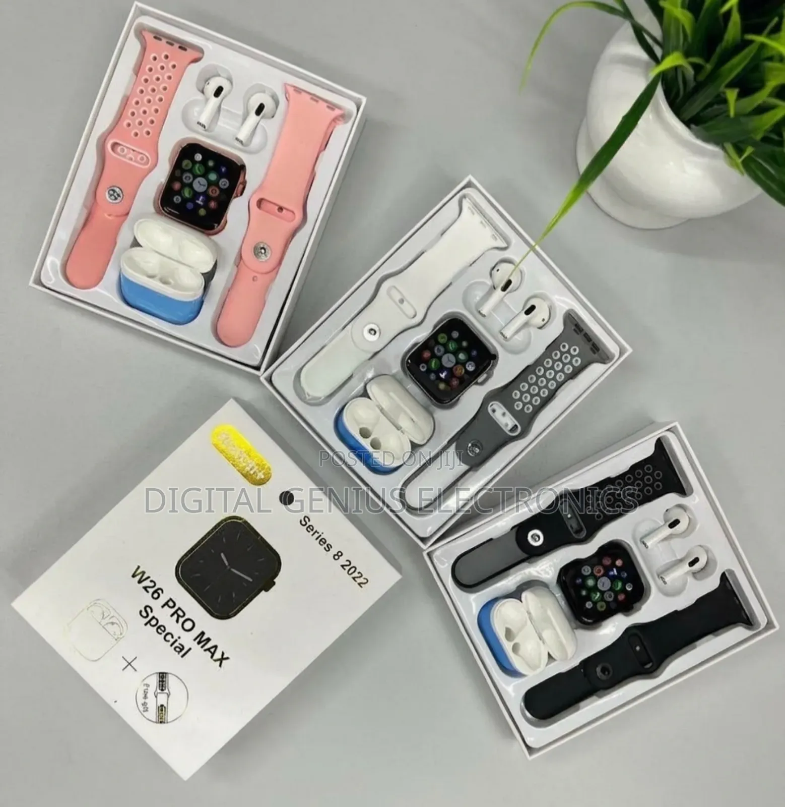 2 in 1- Strap Smart Watch With Earpods