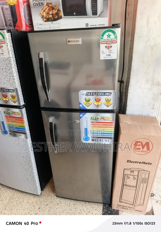 Rebune Double Doors Gray Fridge