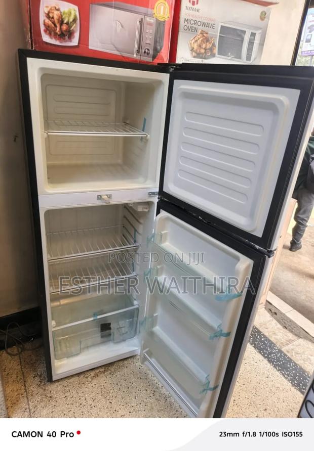 Rebune Double Doors Gray Fridge - thumbnail 2