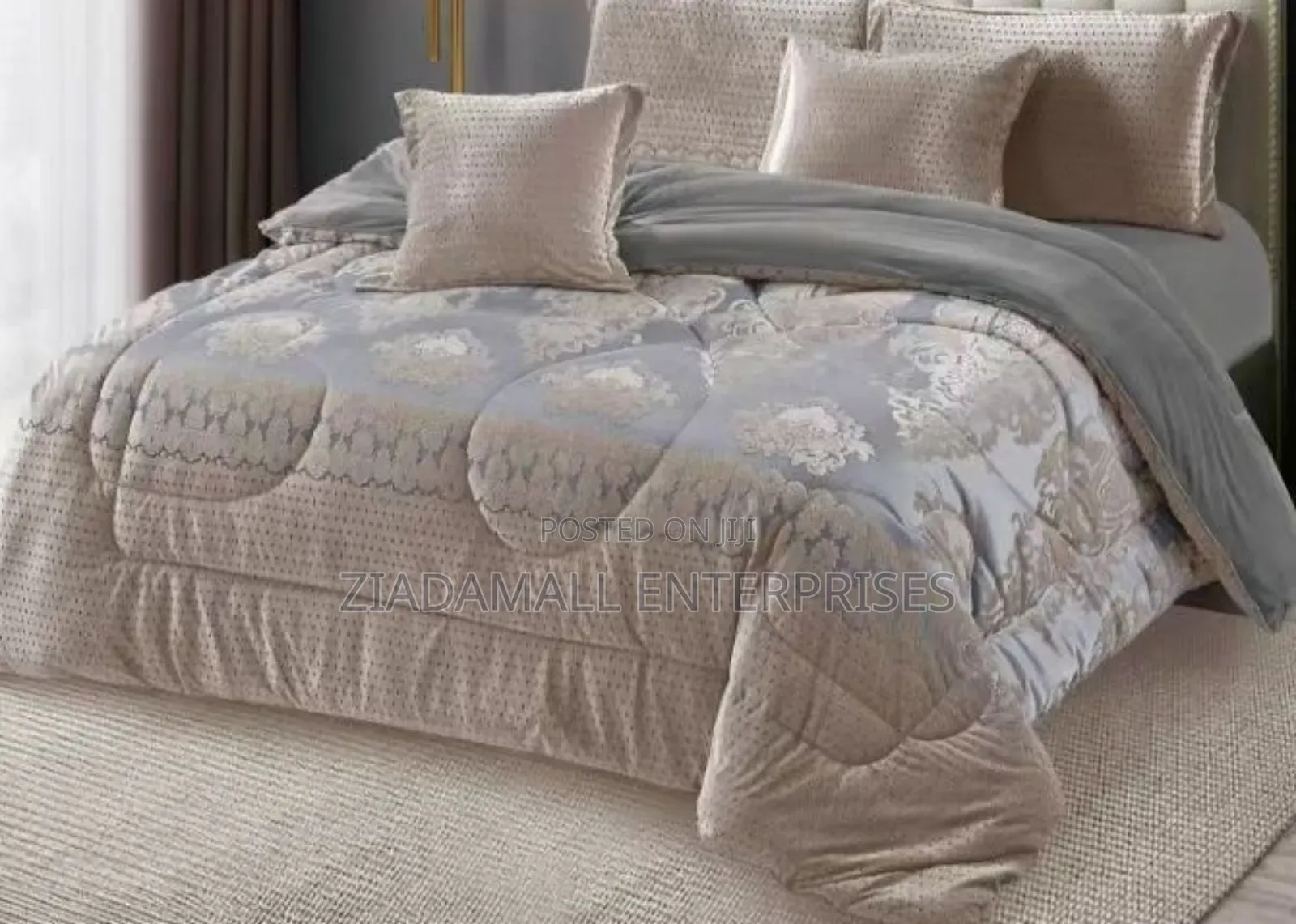 Silk Duvet Set ,Silky Soft 6×7 Duvet Set – 6pcs Cozy Stylish Bedding