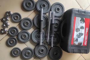 30kgs Iron Cast Dumbbell Set With a Connector - thumbnail 2