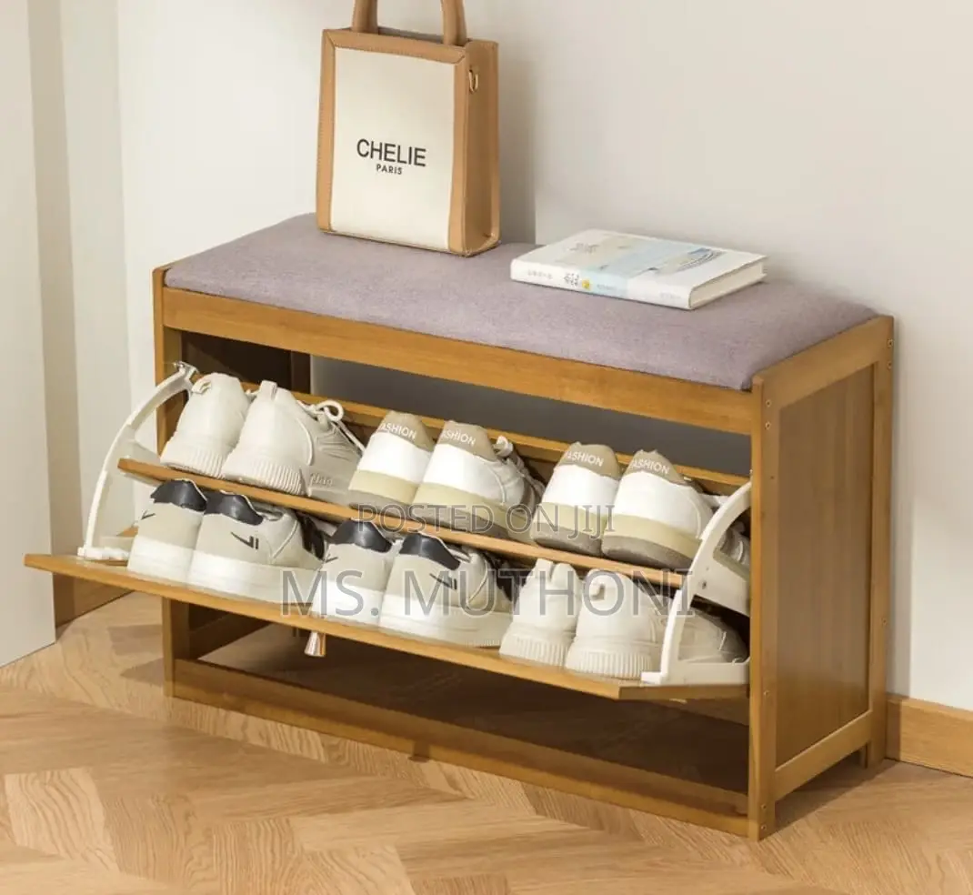 Diy Entry Way Wooden Bucket Flip With Stool Shoe Cabinet*