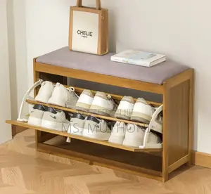 Diy Entry Way Wooden Bucket Flip With Stool Shoe Cabinet*