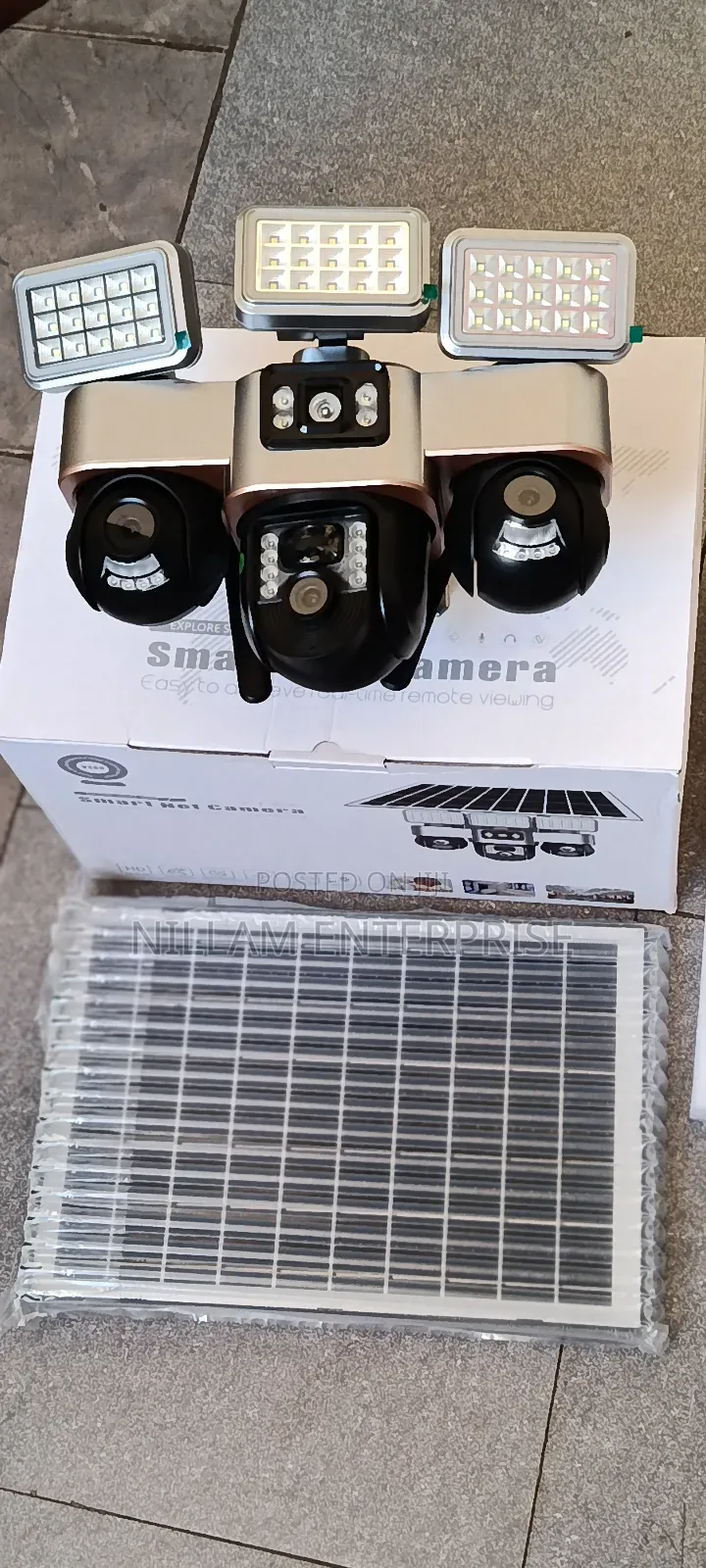 4g Triple Lens Solar PTZ Camera With Integrated Lighting