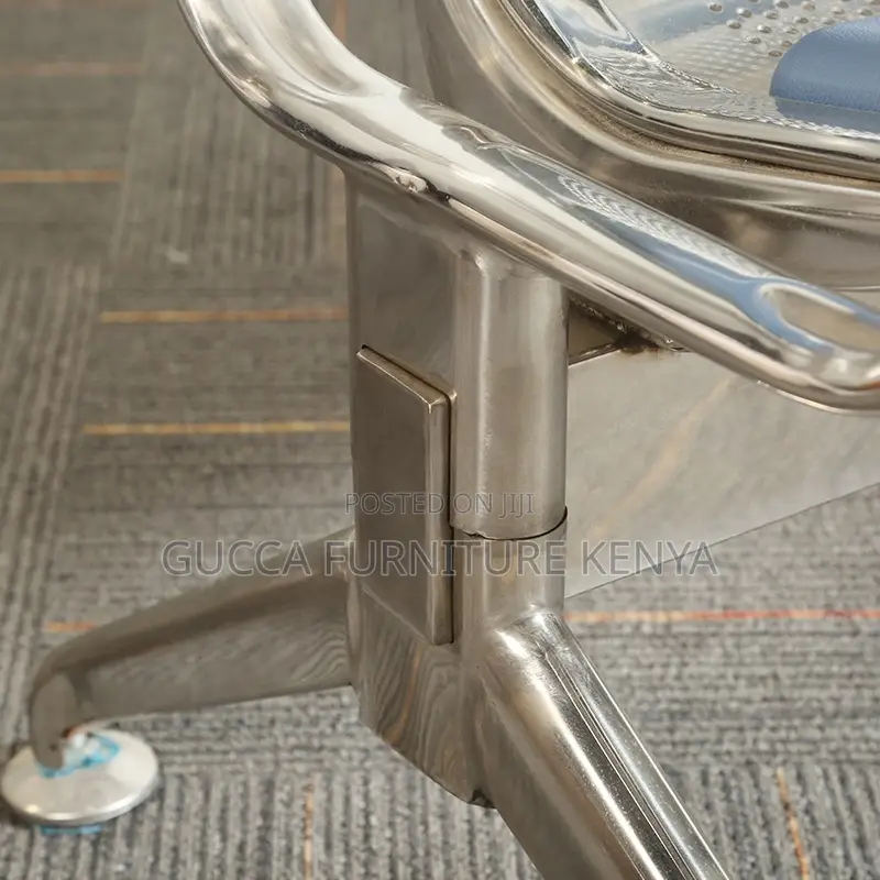 3-Link Blue Airport Lobby Reception Bench