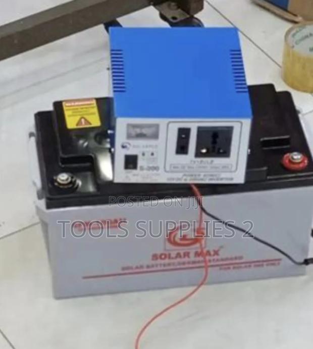 Solar Battery 100ah and 150 Watts Inverter