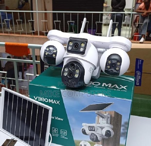 Four Lens 4g Sim Solar Camera Network Outdoor Security Camera
