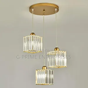 Modern Square Crystal Lampshade Pendant Light