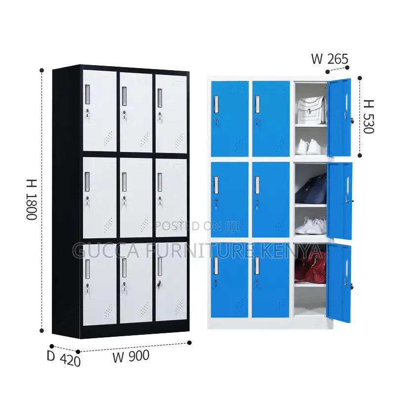 9-Door's Filling Gym Storage Locker Cabinet