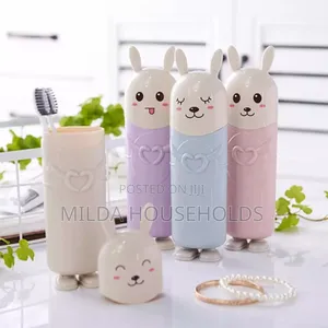 Cute Portable Rabbit Themed Kids Toothbrush Holders.