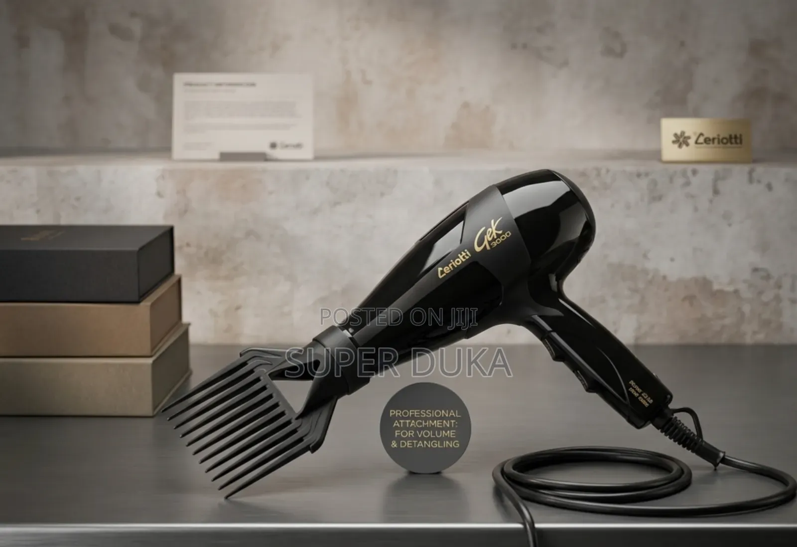 Ceriotti Gek 3000 Professional Hairdryer With Comb Nozzle.