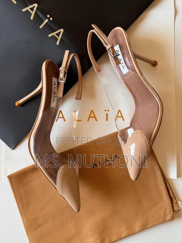 Quality Slingback (Alaia)Clear Strap Heels*