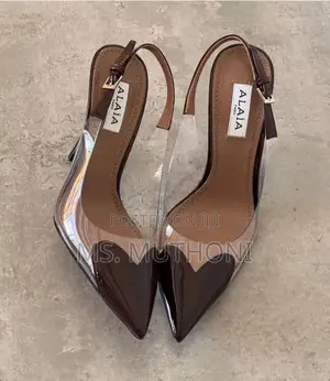 Quality Slingback (Alaia)Clear Strap Heels*