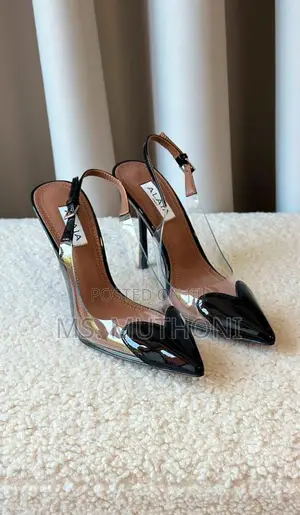 Quality Slingback (Alaia)Clear Strap Heels*