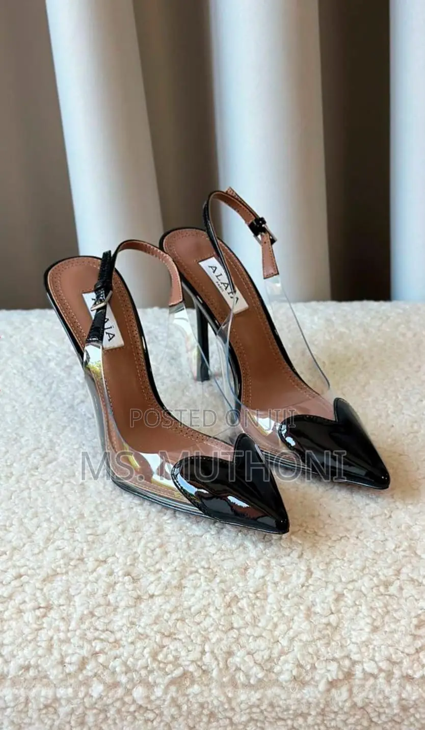 Quality Slingback (Alaia)Clear Strap Heels*