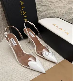Quality Slingback (Alaia)Clear Strap Heels*