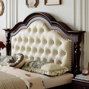 Home Bed; 1.8 Meter Solid Wood Double Bed Frame With Vintage Appeal