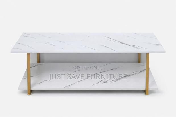Marble Coffee Table With Gold Legs – Elegant Durable