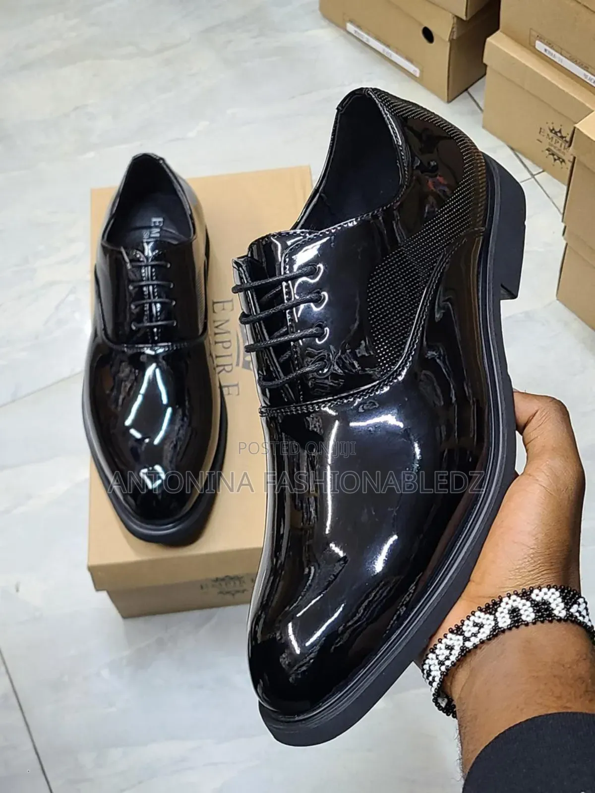 Men Wetlook Official Shoes 38-45
