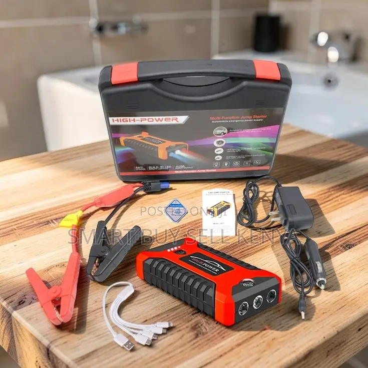 Multi-Use Portable High Power Car Emergency Jump Starter Kit