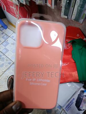 Tarf iPhone 13 Pro Max Liquid Silicone Case With Cloth Lining-Orange - thumbnail 2