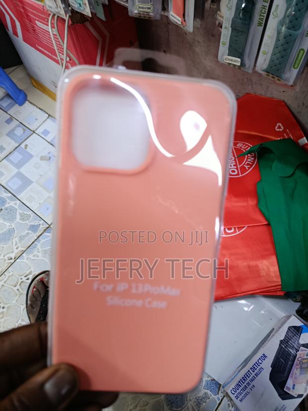 Tarf iPhone 13 Pro Max Liquid Silicone Case With Cloth Lining-Orange - main view