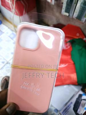Obong iPhone 14 Liquid Silicone Case With Cloth Lining -Peach - main view