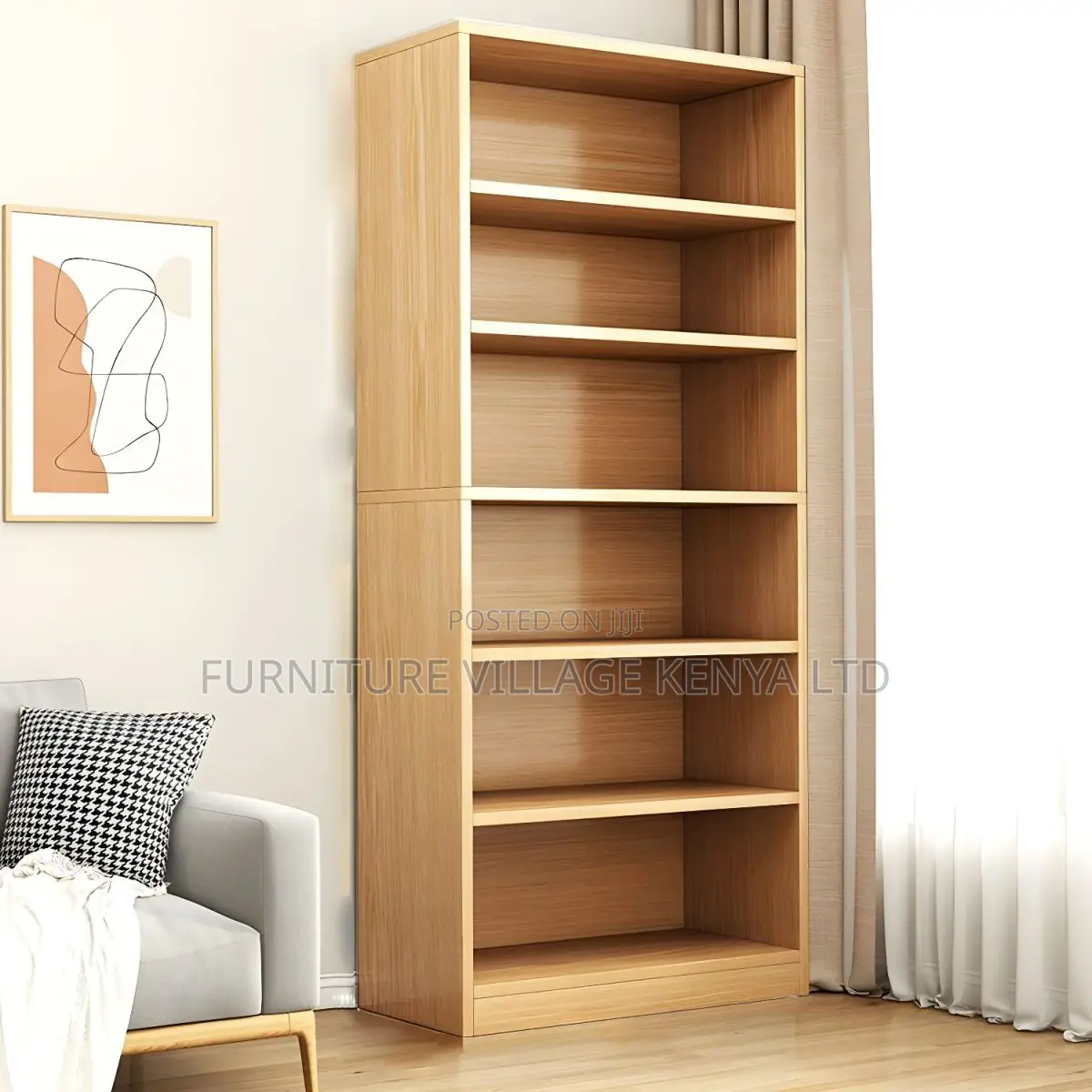 Bookcase; Wooden 5-Tier Office Bookcase