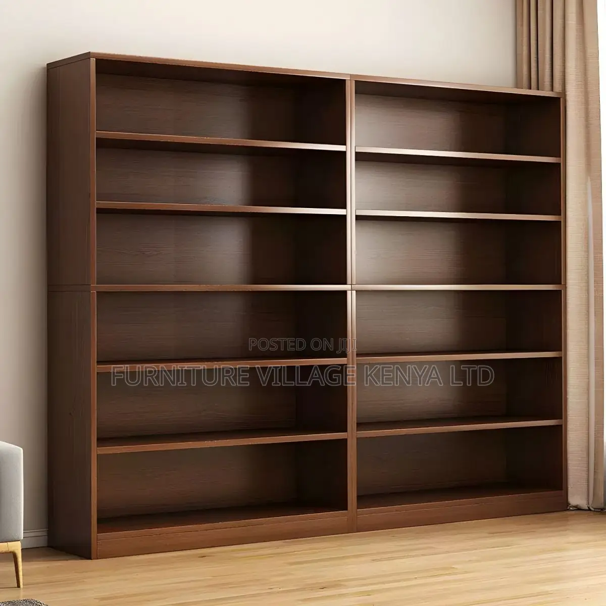 Bookcase; Wooden 5-Tier Office Bookcase