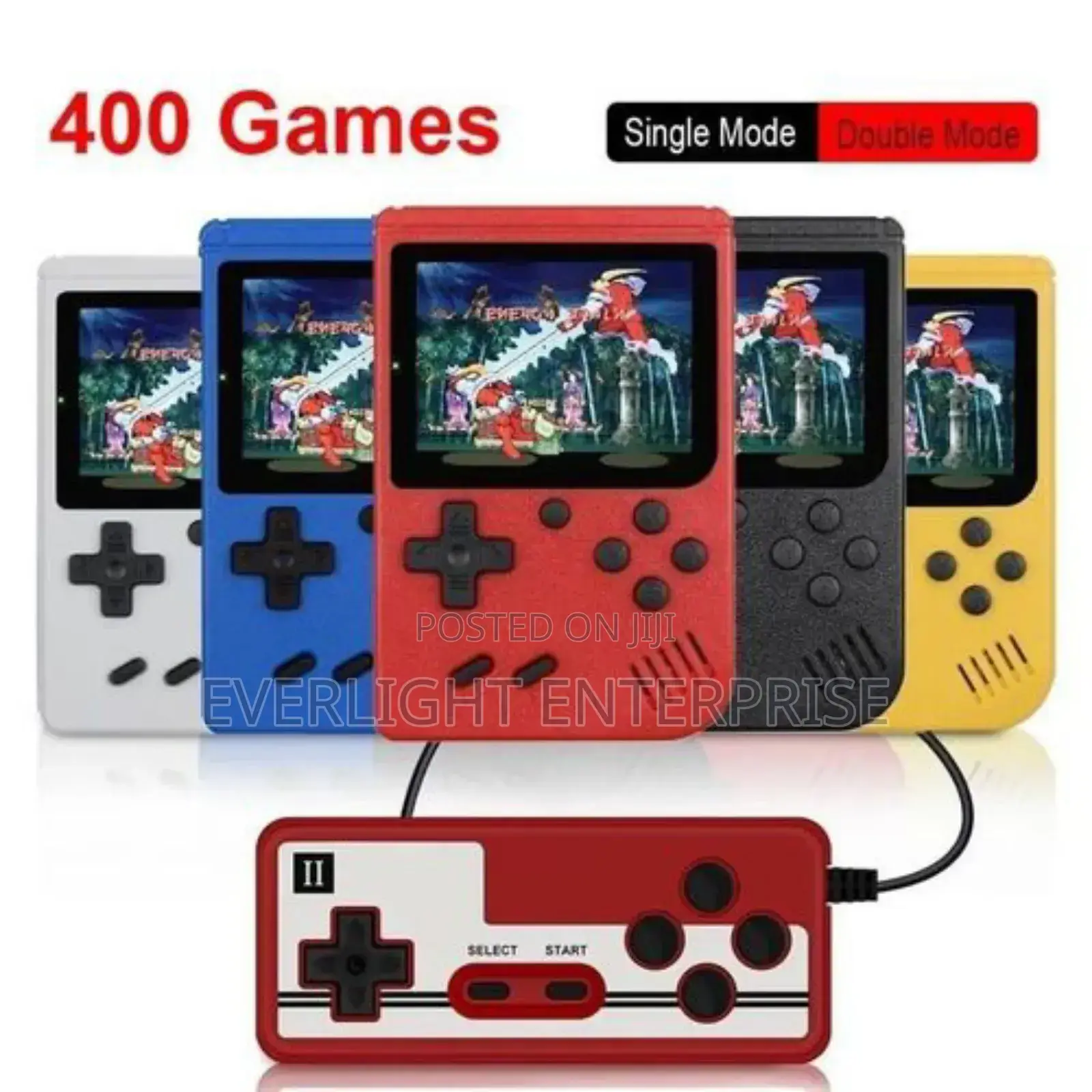 Mini Video Game Console With in-Built 400 Games, Can Support 2 Players