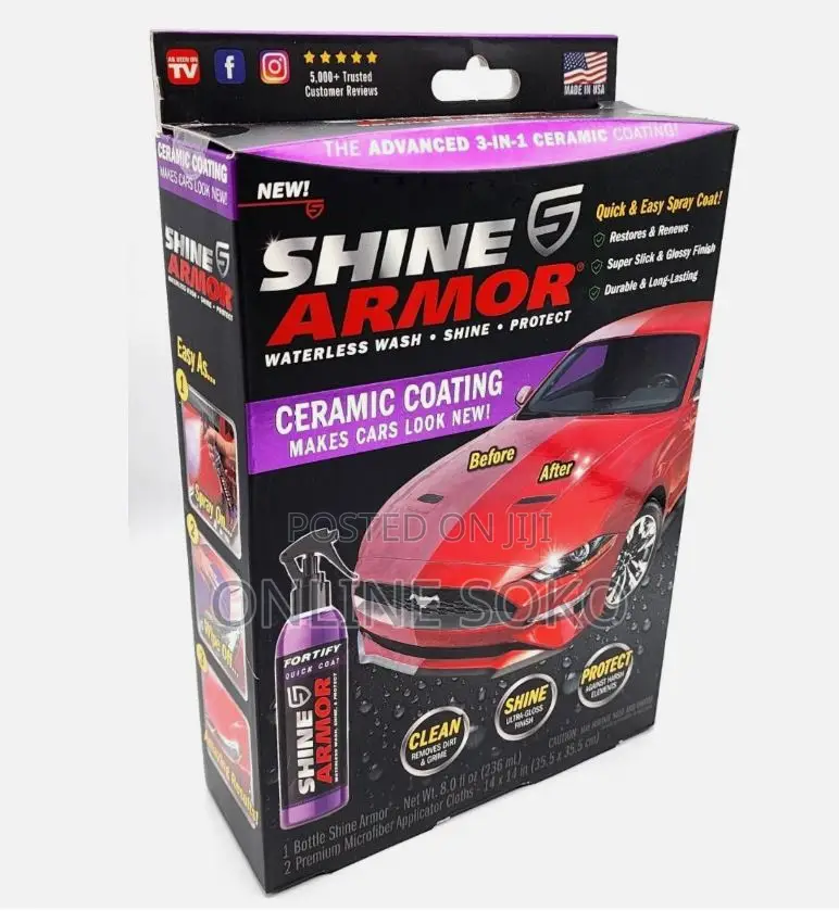 Fortify Quick Coat 3-1 Wash, Protect Shine Armour Car Wax Body Spray