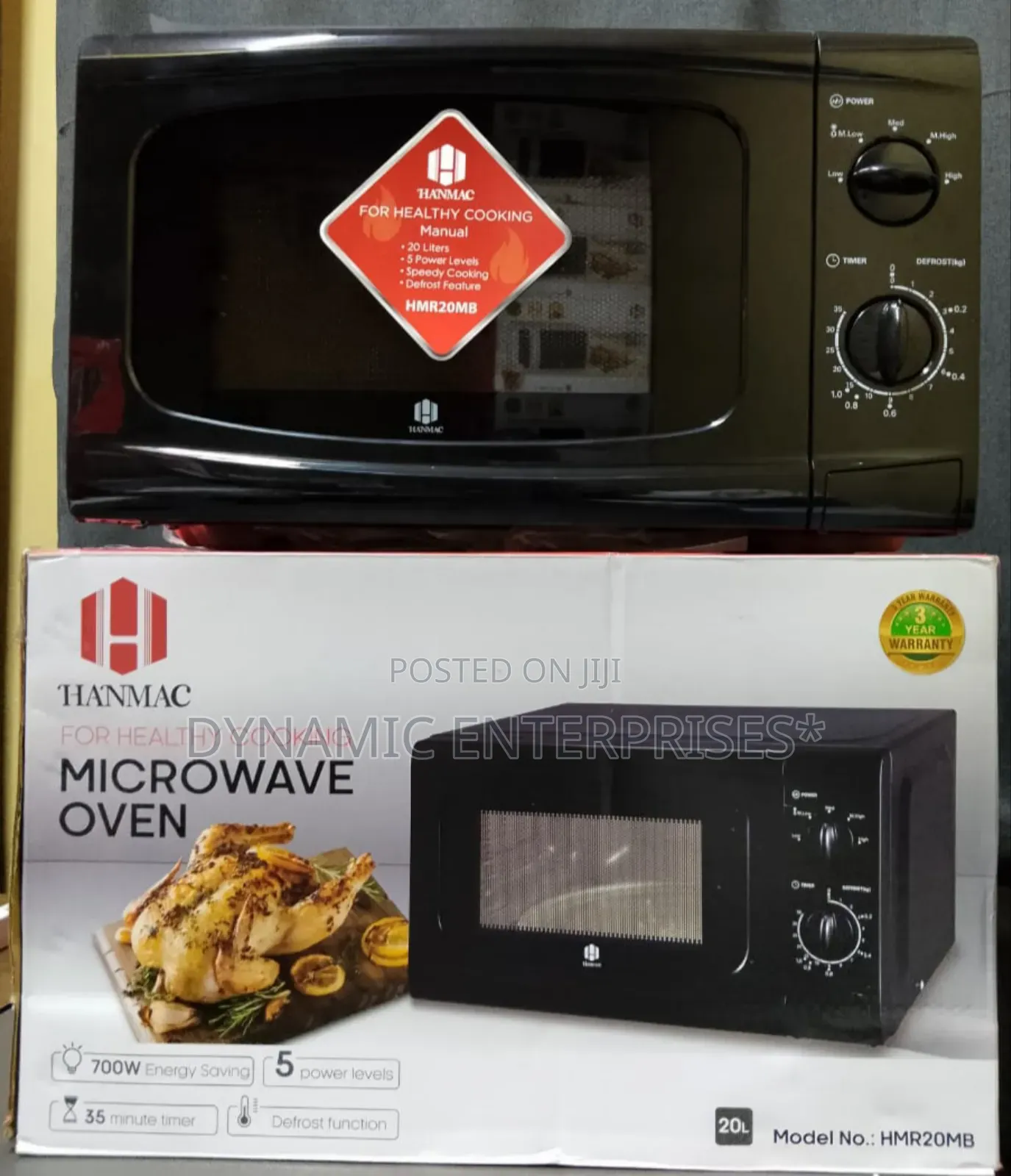 Hanmac 20l Manual Black White Microwave