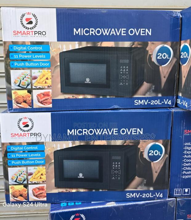 20 Litres Smart Pro Digital Black Microwave