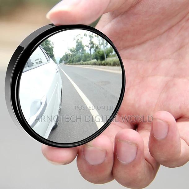 2 Pcs Car Blind Spot Mirror Parking Angle Convex Wide Adjustable - thumbnail 2