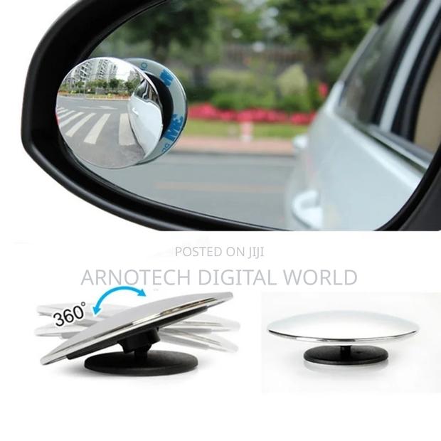 2 Pcs Car Blind Spot Mirror Parking Angle Convex Wide Adjustable - thumbnail 3