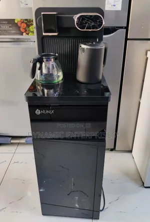 Black and Silver Nunix A1c Bottom Load Hot and Cold Water Dispenser